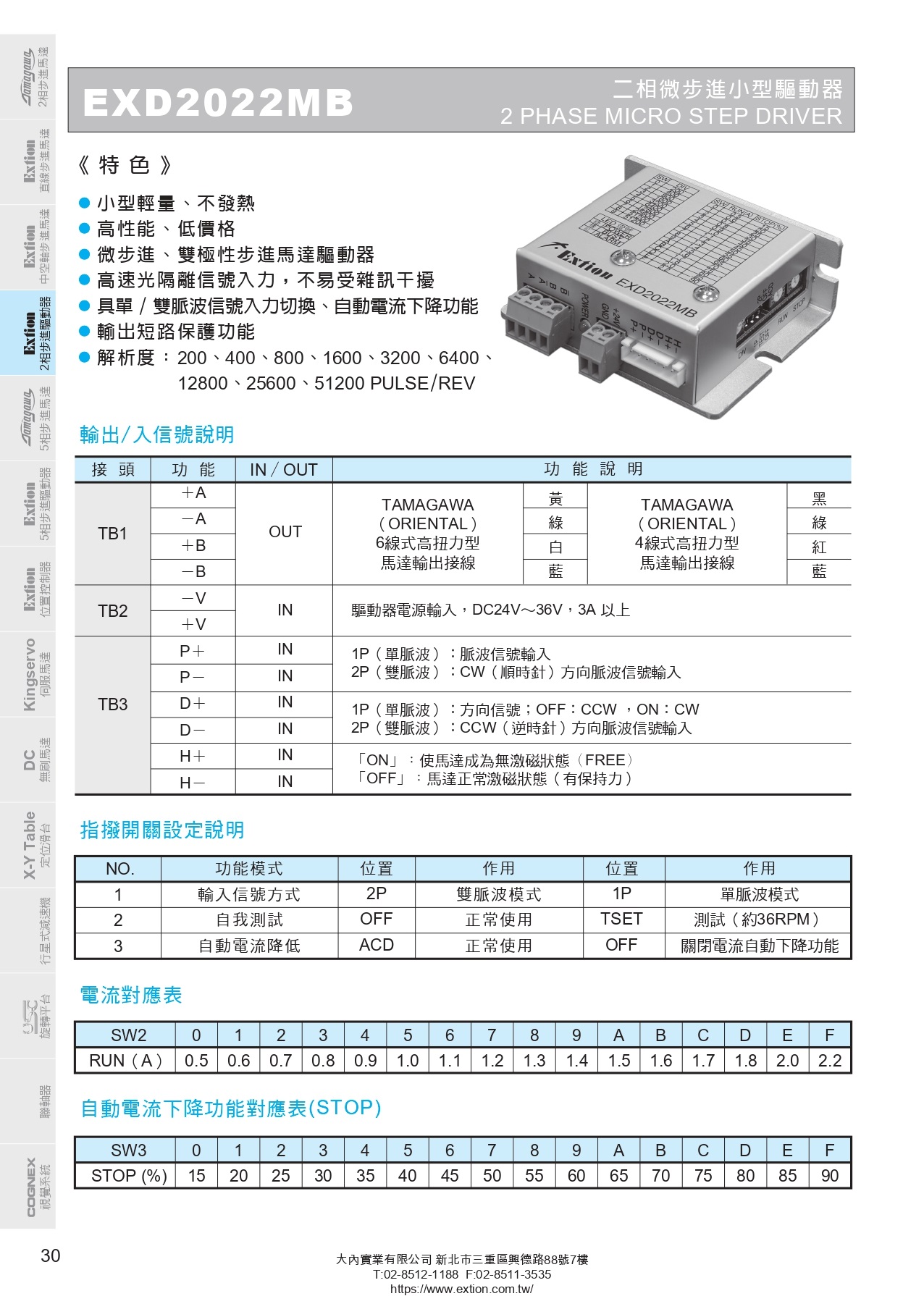 EXD2022MB二相步進(jìn)驅(qū)動(dòng)器_page-0001